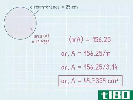 Image titled Find the Area of a Circle Using Its Circumference Step 12