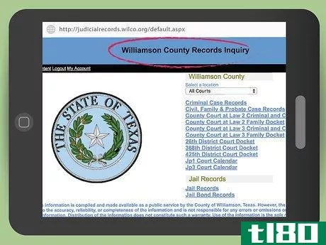 Image titled Find out if Someone Is in Jail in Williamson County, Texas Step 1