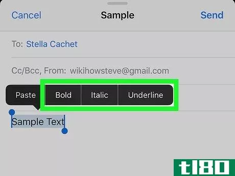 Image titled Embolden, Italicize, and Underline Email Text with iOS Step 10