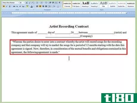 Image titled Draft a Recording Contract Step 4
