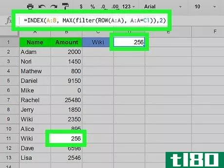 Image titled Do a Reverse Vlookup in Google Sheets Step 5