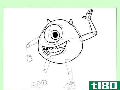 Image titled Draw Mike from Monster's, Inc Step 6