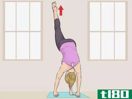 Image titled Do Standing Splits at the Wall in Yoga Step 13