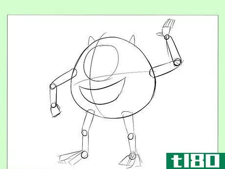 Image titled Draw Mike from Monster's, Inc Step 1