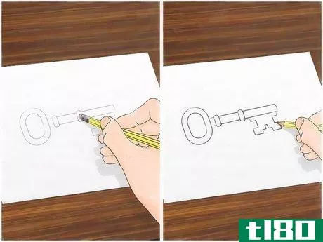 Image titled Draw a Key Step 5
