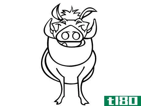 Image titled Draw Pumbaa from the Lion King Step 17