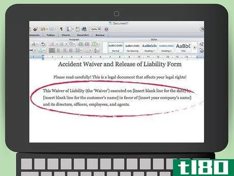 Image titled Draft a Waiver of Liability Step 6
