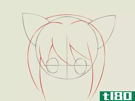 Image titled Draw an Anime Cat Girl Step 04
