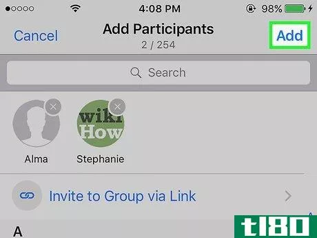 Image titled Invite Users to a Group Chat on WhatsApp Step 7