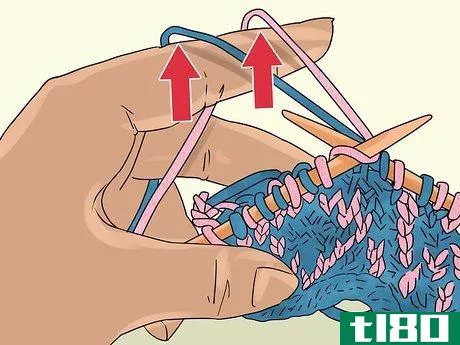 Image titled Hold Yarn when Stranded Knitting Step 6