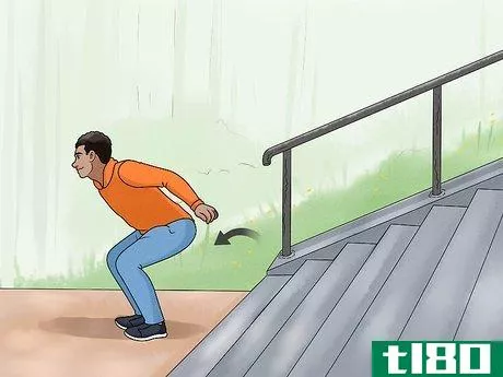 Image titled Jump Down Stairs in Parkour Step 12