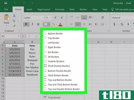 Image titled Insert Borders in Excel Step 4