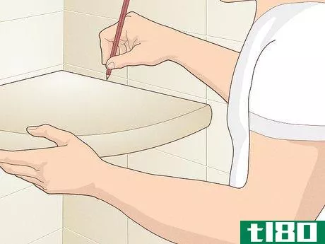 Image titled Install a Shower Corner Shelf Step 3