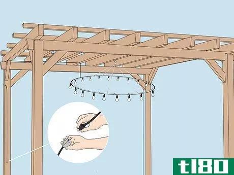 Image titled Hang Pergola Lights Step 14