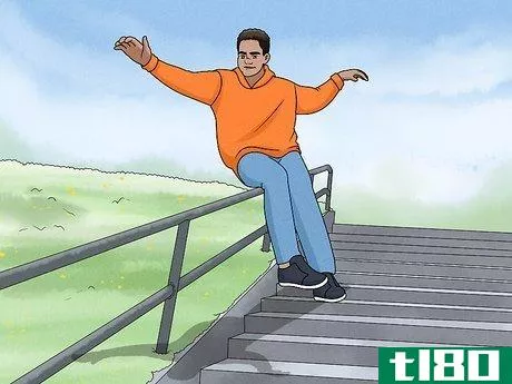 Image titled Jump Down Stairs in Parkour Step 10