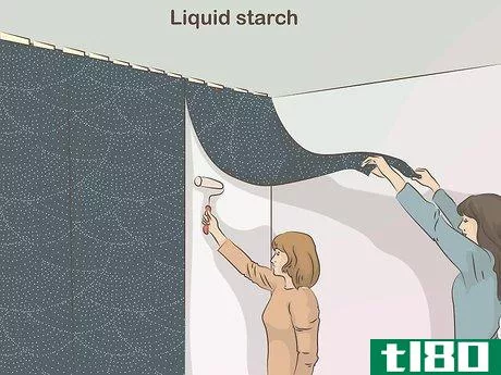 Image titled Hang Fabric on Walls Step 11