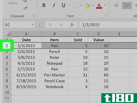 Image titled Insert Rows in Excel Using a Shortcut on PC or Mac Step 5