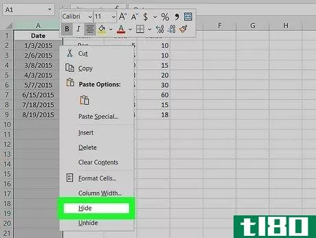Image titled Hide Columns in Excel Step 4