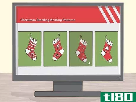 Image titled Knit Christmas Stockings Step 1