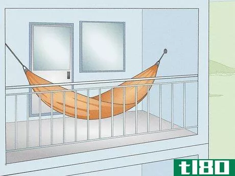 Image titled Hang a Hammock on an Apartment Balcony Step 1