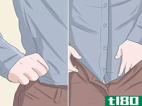 Image titled Keep a Shirt Tucked in Step 2