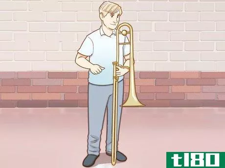 如何拿着长号(hold a trombone)