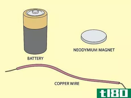 Image titled Make an Engine from a Battery, Wire and a Magnet Step 1