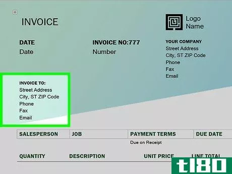 Image titled Make Invoices in Word Step 13
