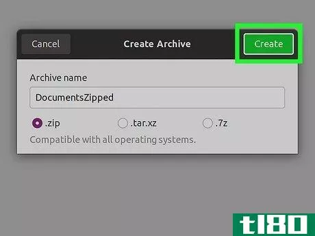 Image titled Make a Zip File in Linux Step 12