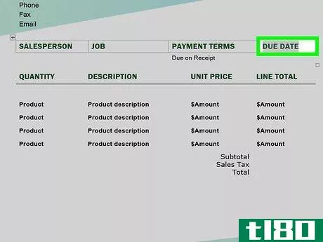 Image titled Make Invoices in Word Step 16