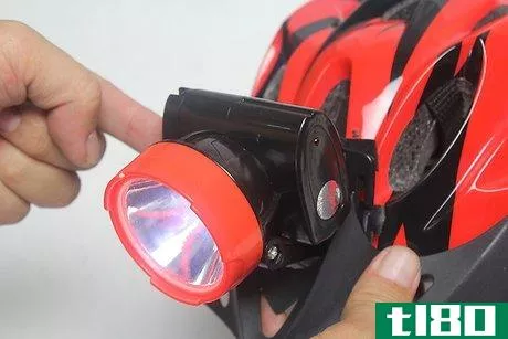 Image titled Mount a LED Headlamp (Miner's Lamp) Light and Rear Blinker on a Bicycle Helmet Step 8