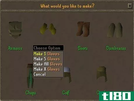 Image titled Make Leather Gloves in RuneScape Step 6