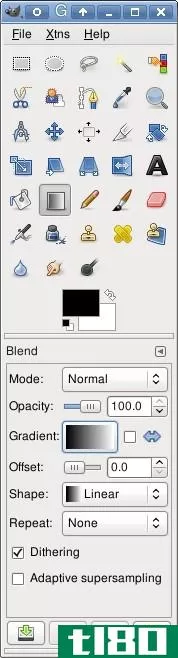 Image titled The correct settings for your gradient tool.