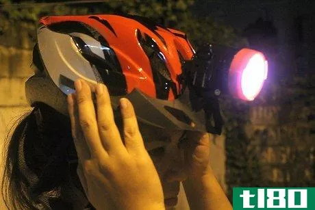 Image titled Mount a LED Headlamp (Miner's Lamp) Light and Rear Blinker on a Bicycle Helmet Step 9