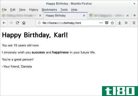 Image titled Html css birthday card example no format.png