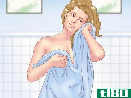 Image titled Make a Body Wrap Towel After a Shower Step 1