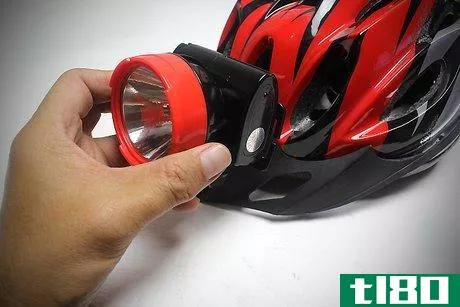 Image titled Mount a LED Headlamp (Miner's Lamp) Light and Rear Blinker on a Bicycle Helmet Step 10