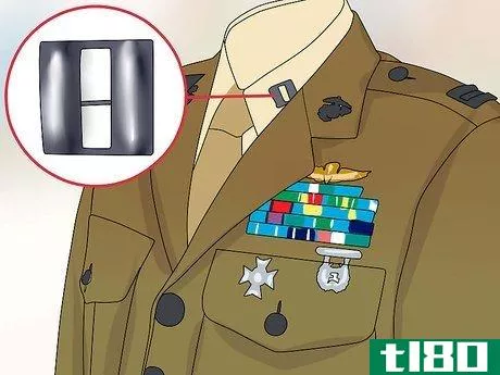 Image titled Properly Align Rank Insignia on Marine Uniforms Step 12