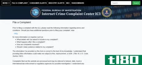 Image titled Internet Crime Complaint Center(IC3) File a Complaint.png