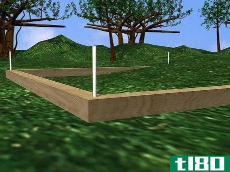 Image titled Build a Small Pad With Landscape Timbers Step 3