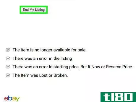 Image titled Remove an Item from eBay Step 8