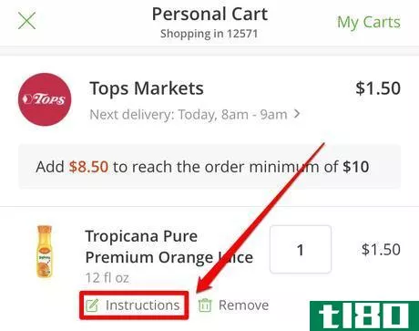 Image titled Pick a Specific Replacement for an Item in an Instacart Order Step 3.png