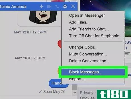 Image titled Block a Contact in Facebook Messenger on PC or Mac Step 5