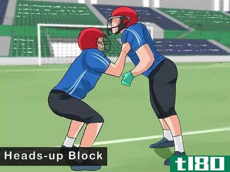 Image titled Block Well in Football Step 1