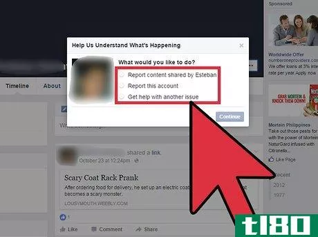 Image titled Report Identity Theft on Facebook Step 3
