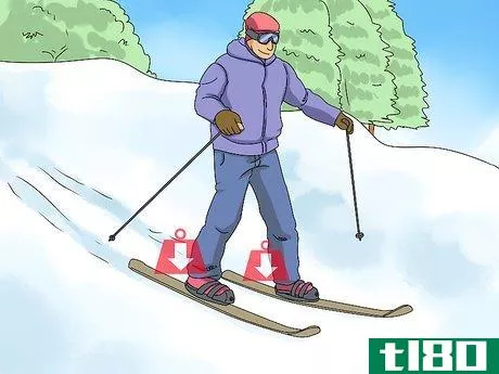 Image titled Turn when Skiing Step 4