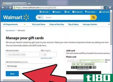 Image titled Add a New Gift Card to Your Walmart Website Account Step 7