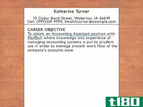 Image titled Write a CV for an Accounting Assistant Step 2