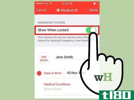 Image titled Set Up the Health App on iPhone to Provide Information in a Medical Emergency Step 10