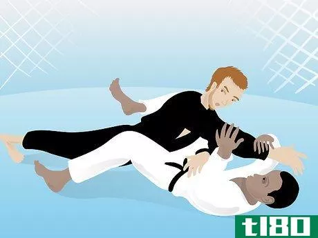 Image titled Apply a Triangle Choke from Open Guard in Mixed Martial Arts Step 2
